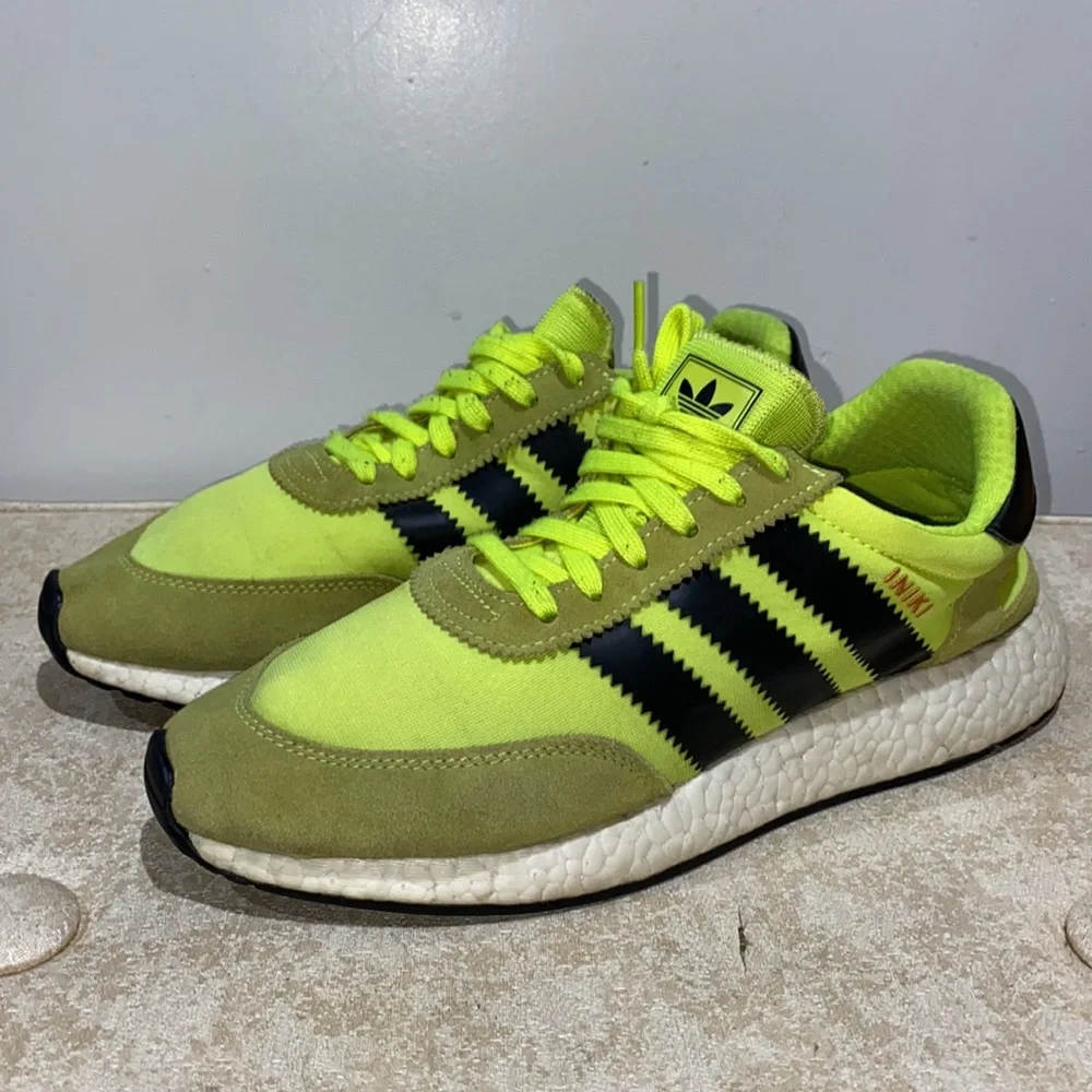 Adidas Iniki UltraBoost Solar Yellow Sneakers Size 9